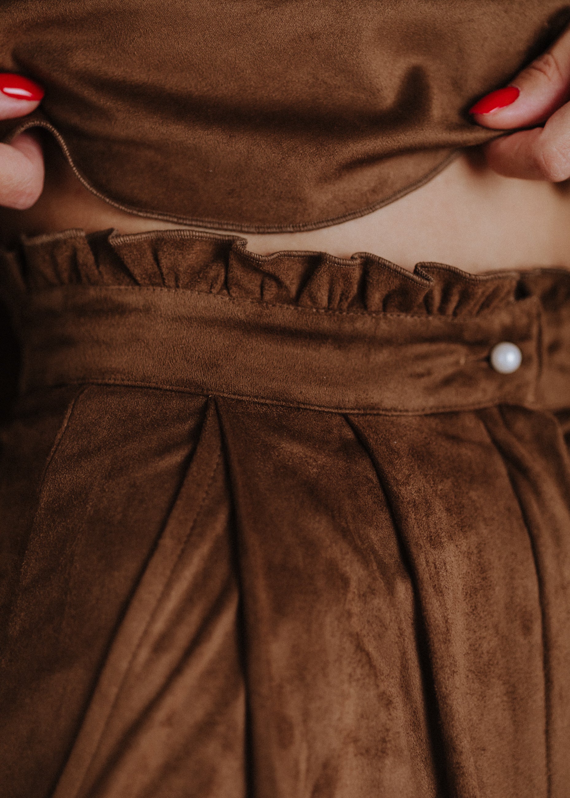 Suede pants