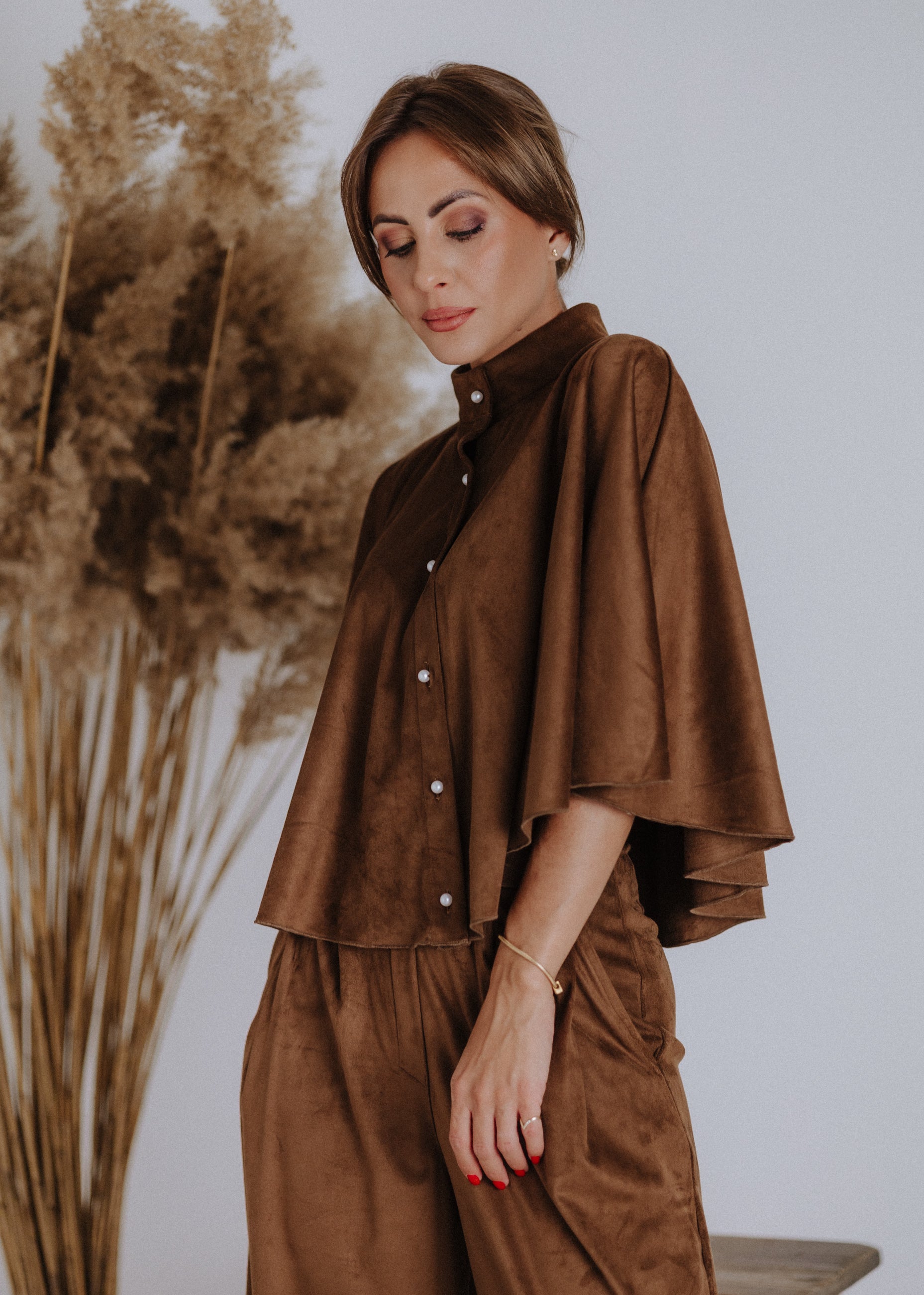 Velour cape