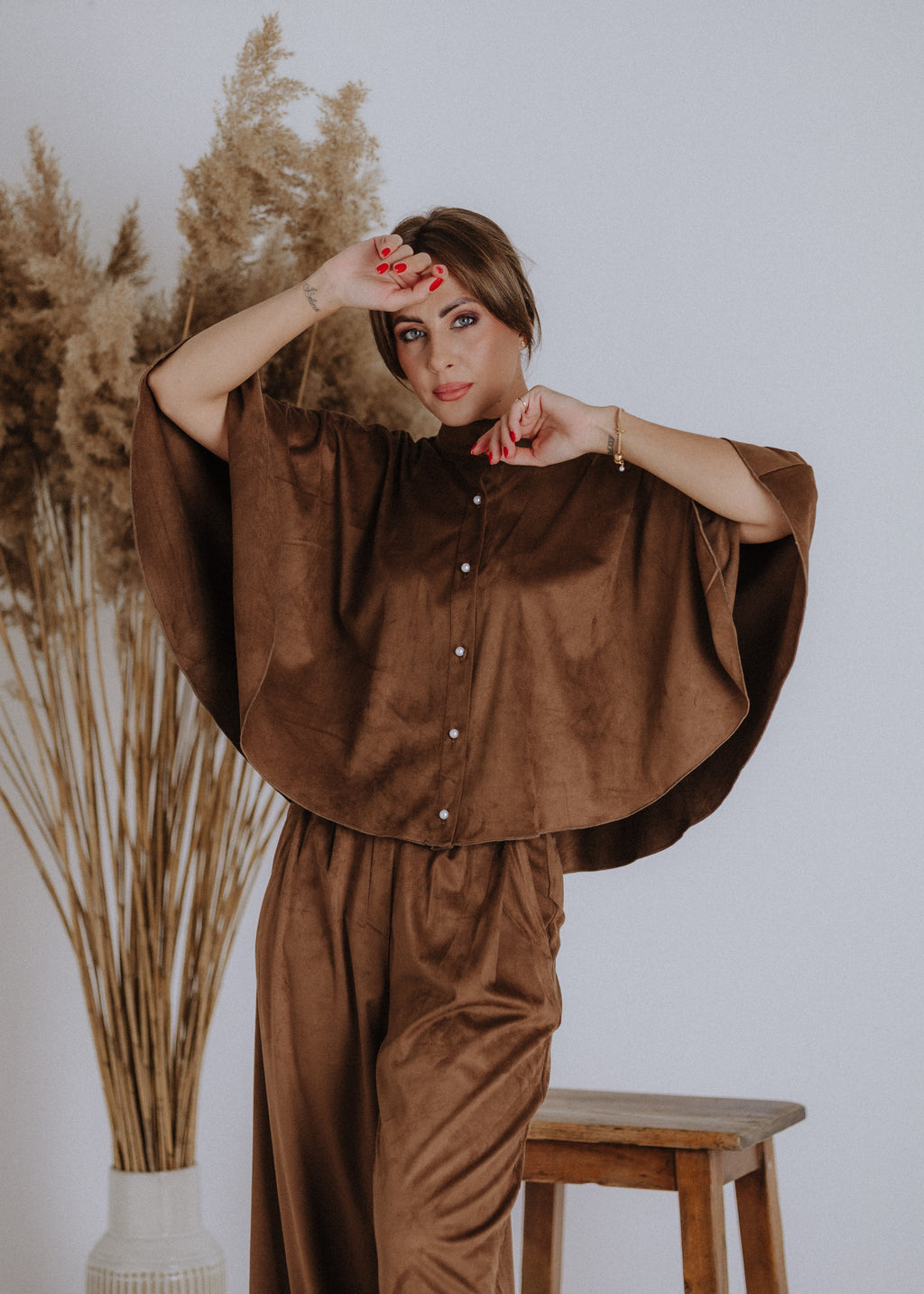 Velour cape