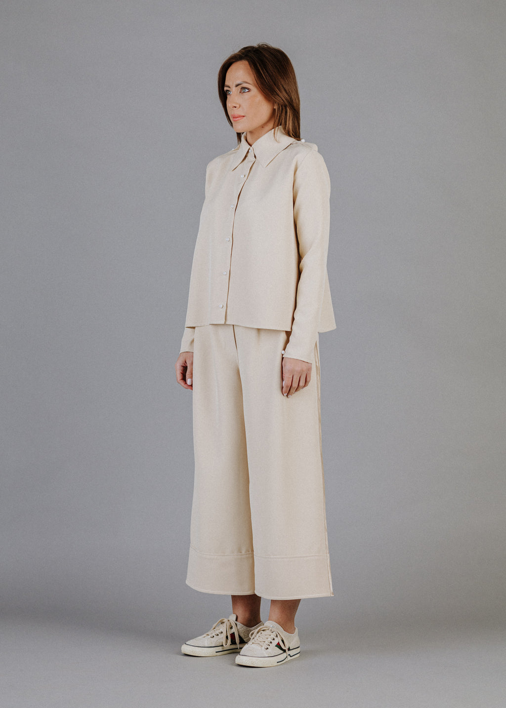 CULOTTE TROUSERS IN BEIGE