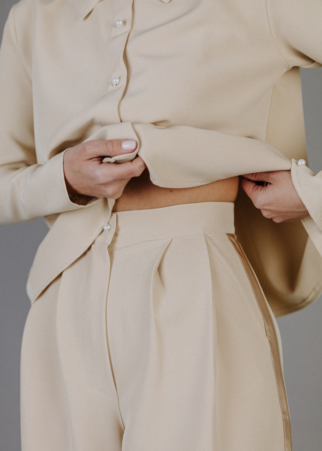 CULOTTE TROUSERS IN BEIGE