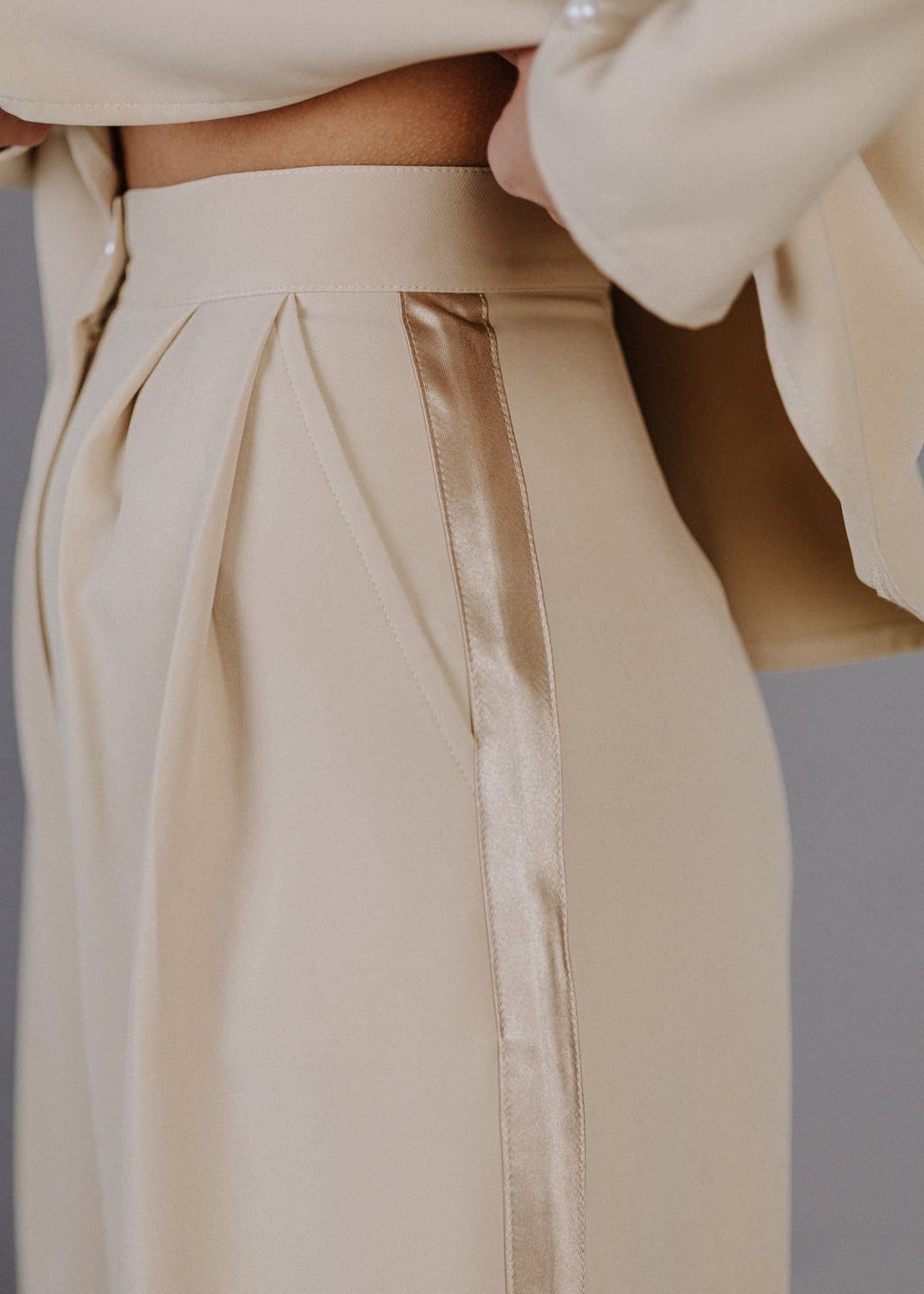 CULOTTE TROUSERS IN BEIGE