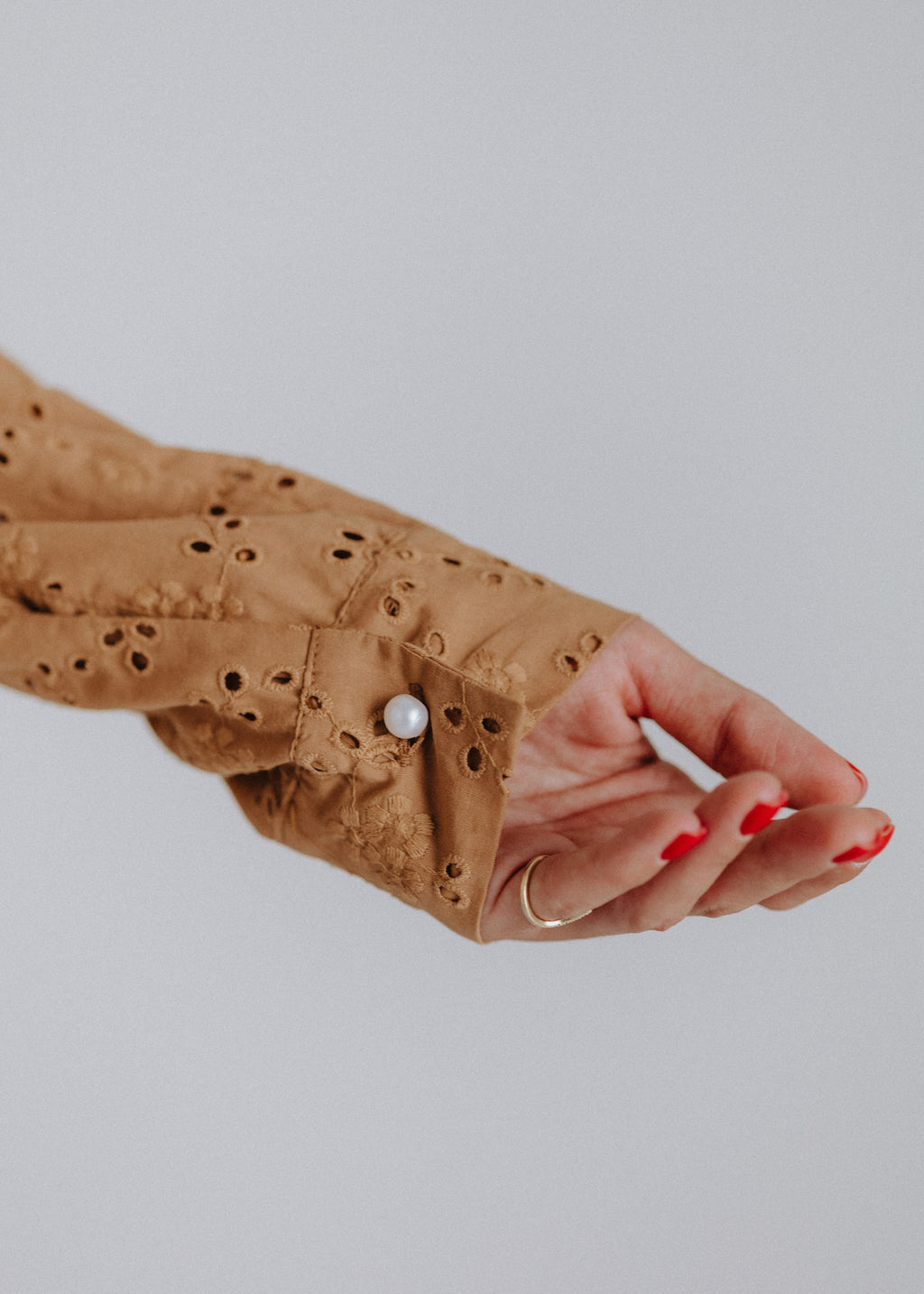 Camel madeira shirt with belt