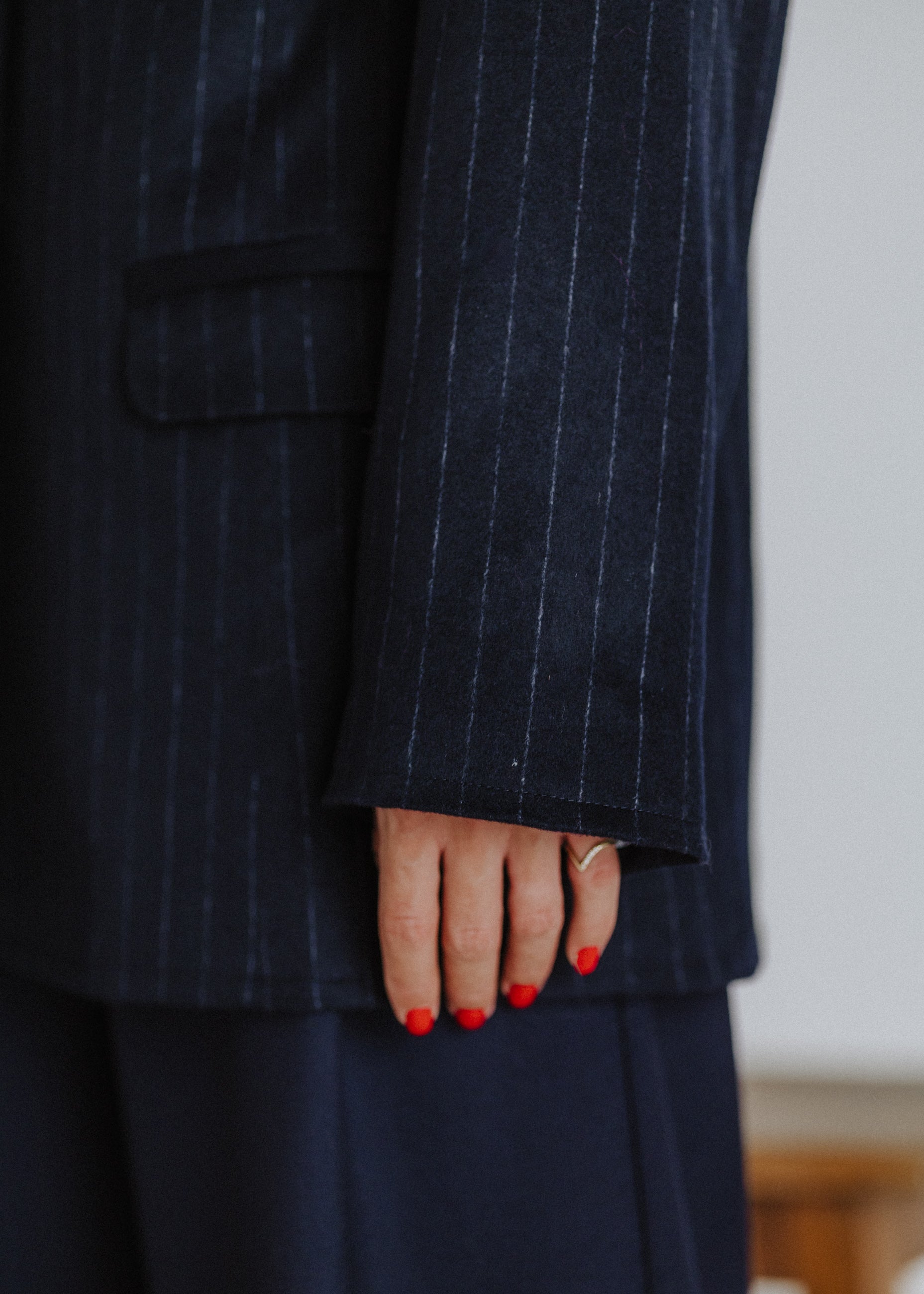 Pinstripe wool jacket