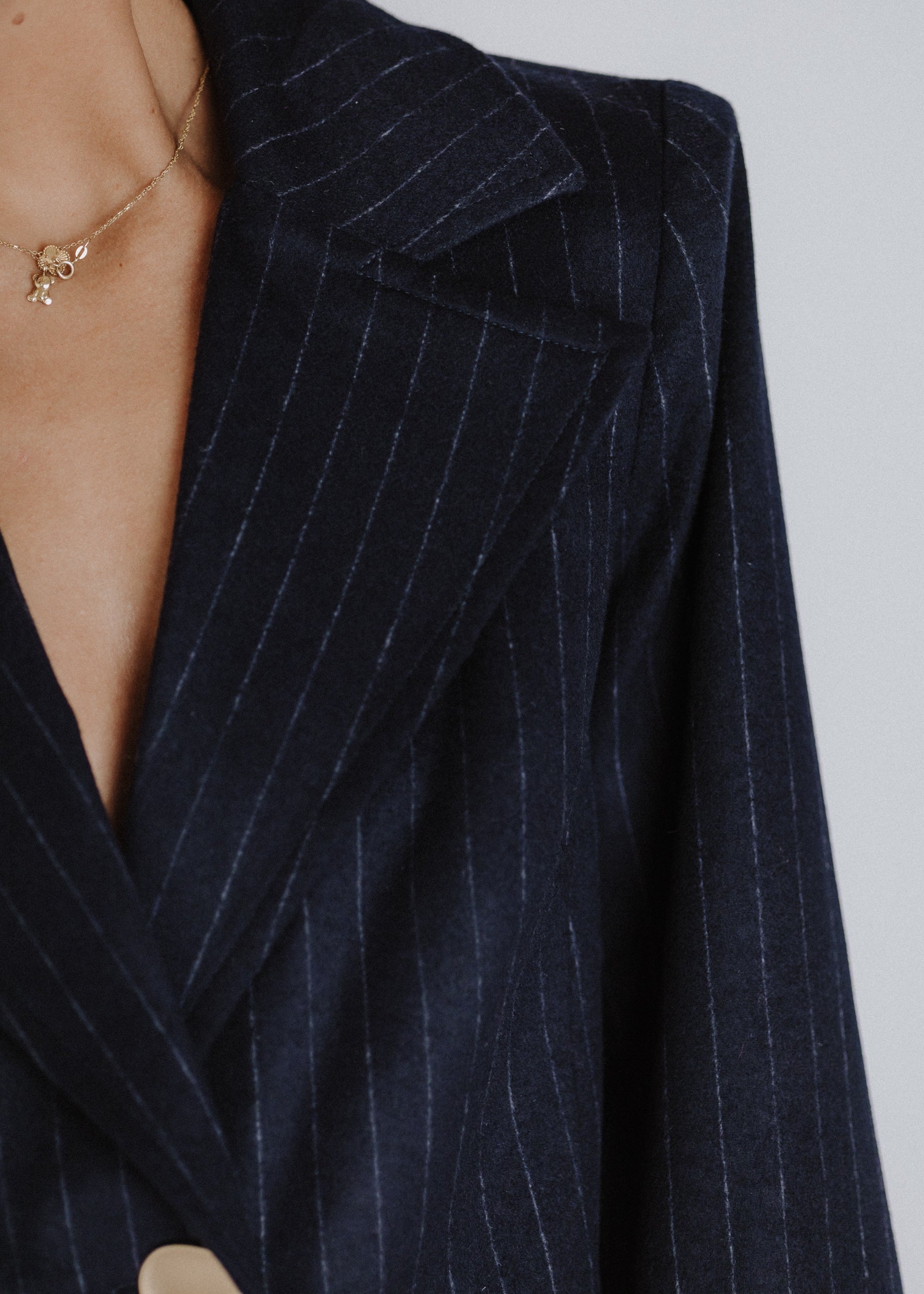 Pinstripe wool jacket