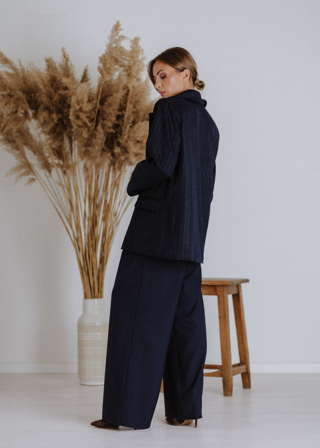 Pinstripe wool jacket