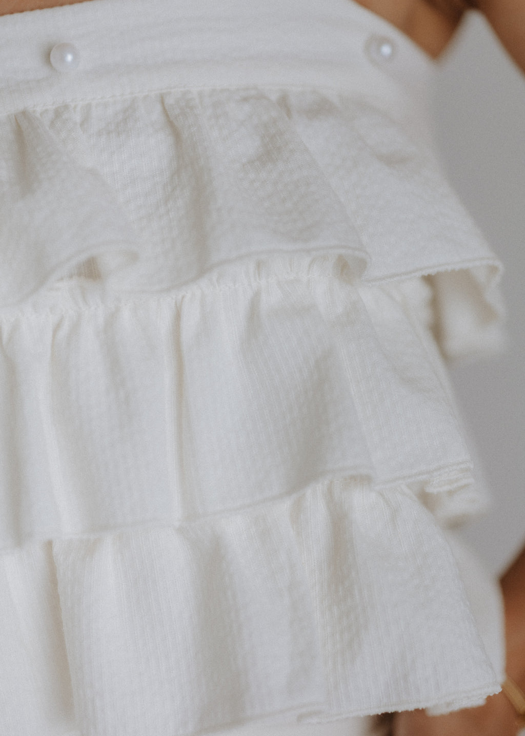 Striped ruffled top