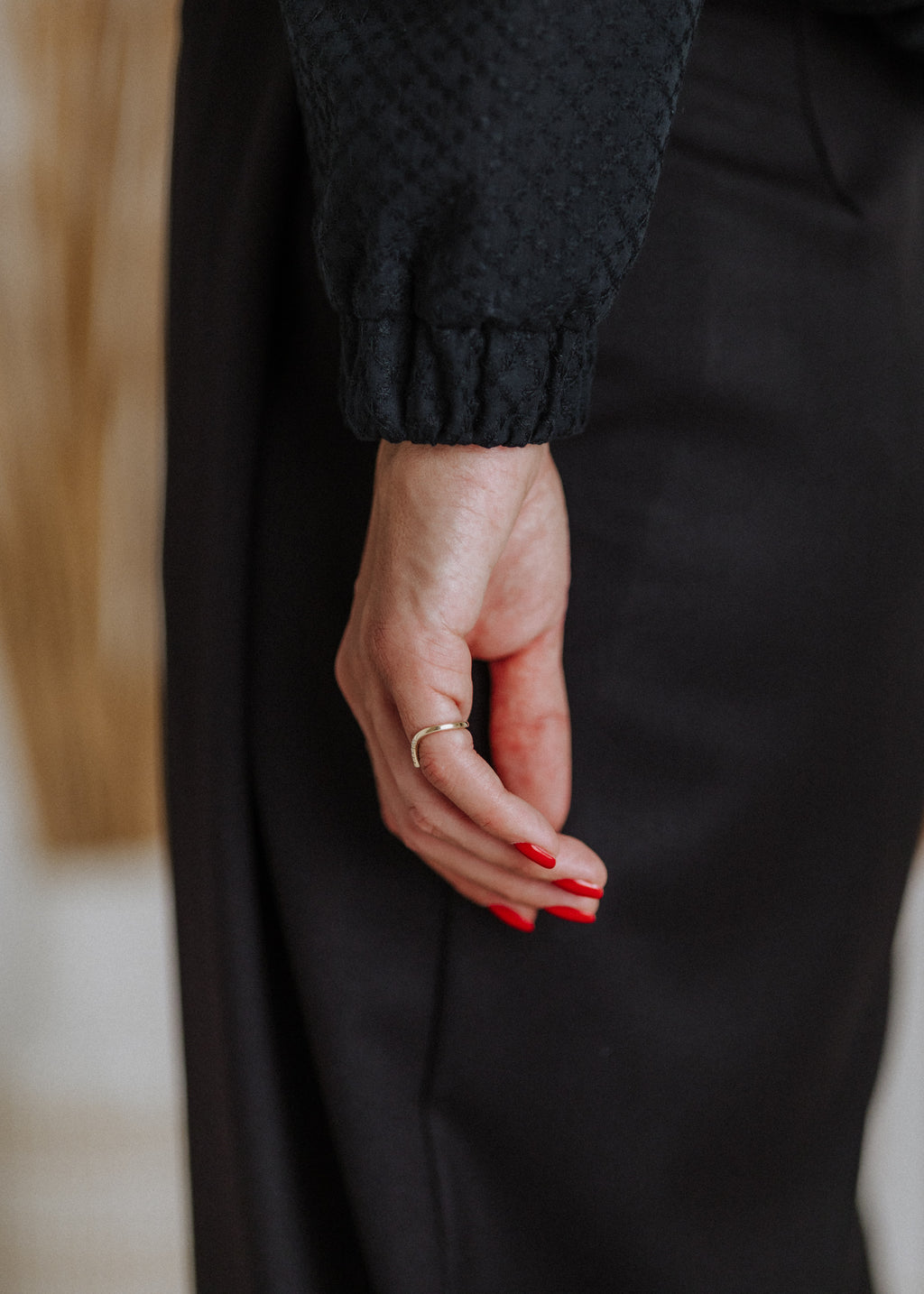 Textured madeira blouse in black