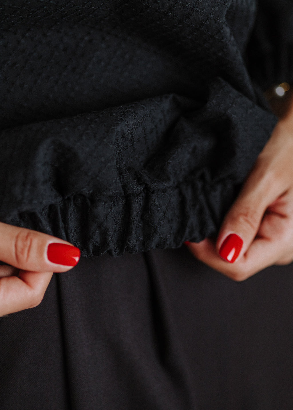 Textured madeira blouse in black