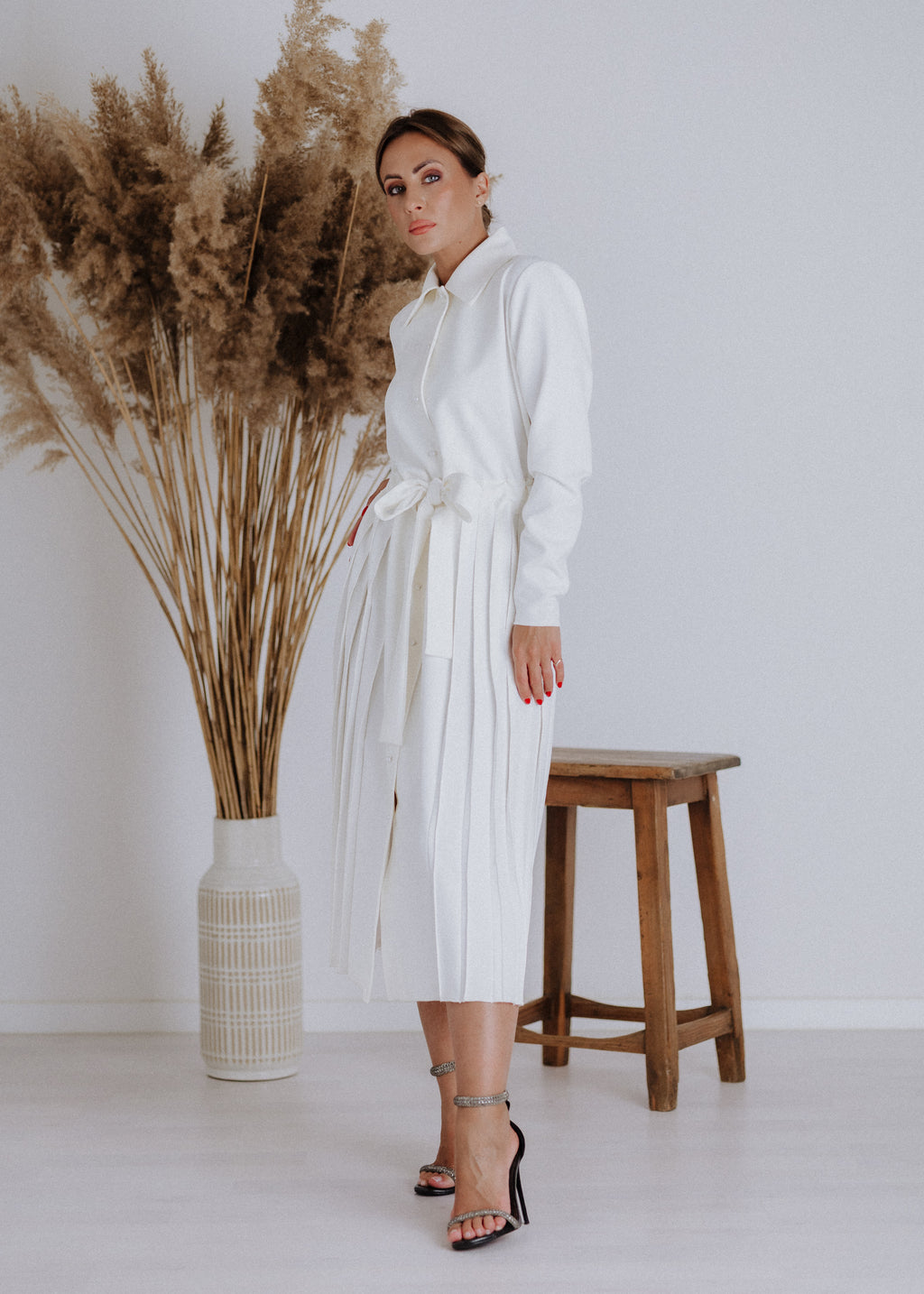 Handmade pleated dress