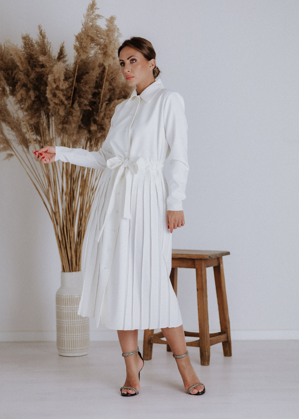 Handmade pleated dress