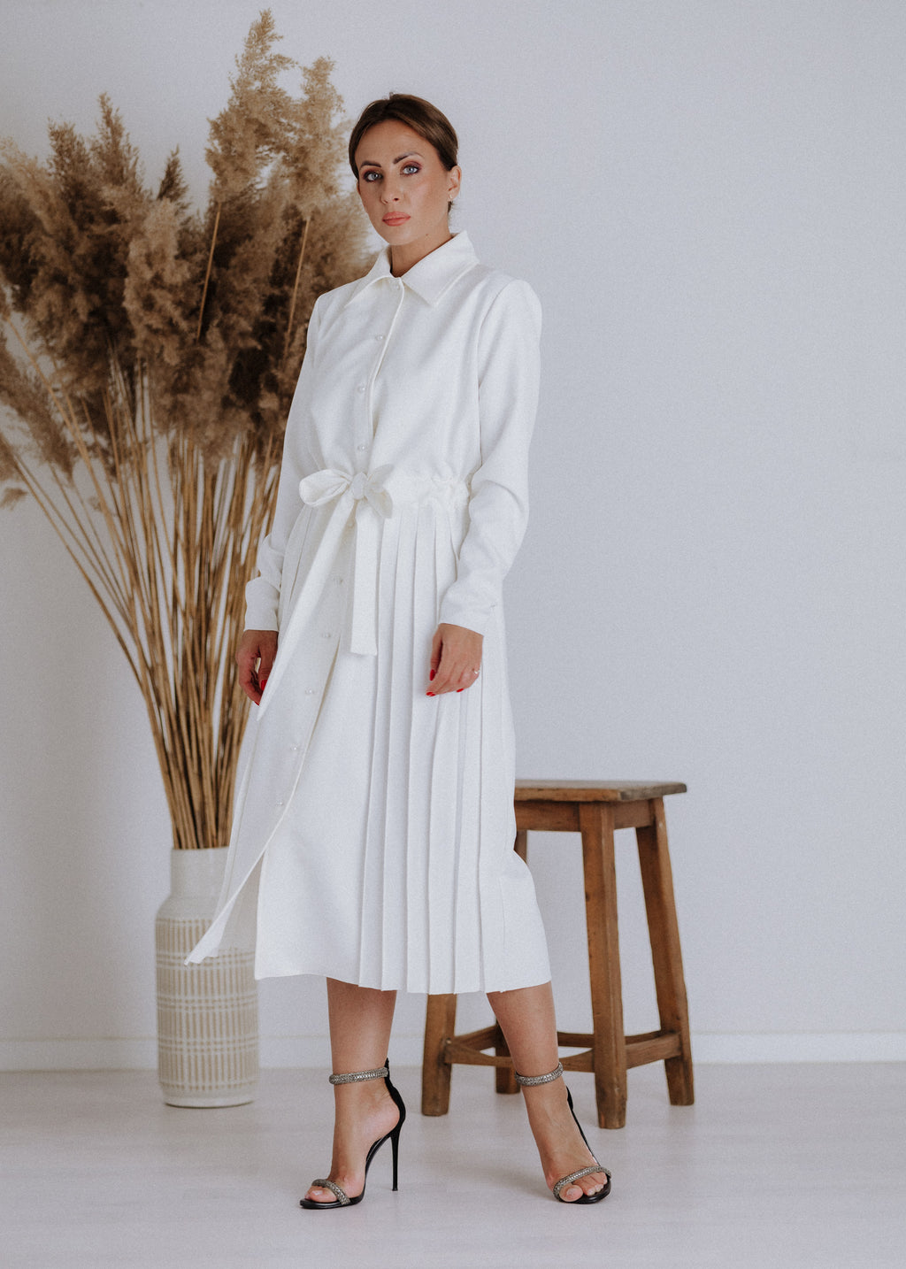 Handmade pleated dress