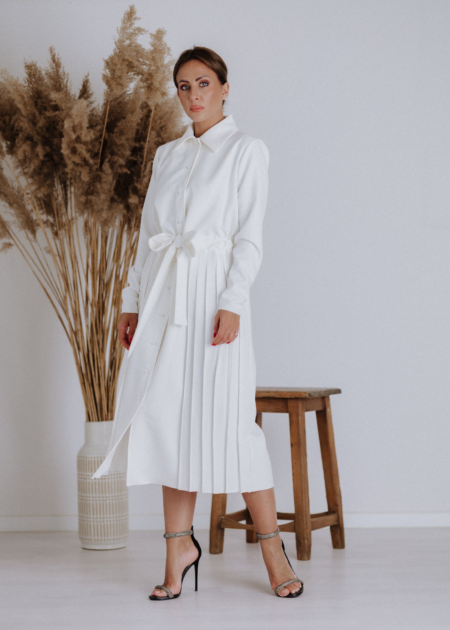 Handmade pleated dress