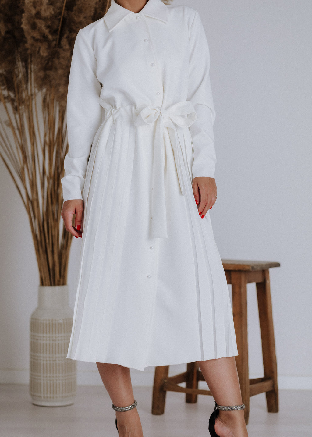 Handmade pleated dress