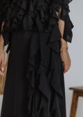 Muslin curly ruffle skirt