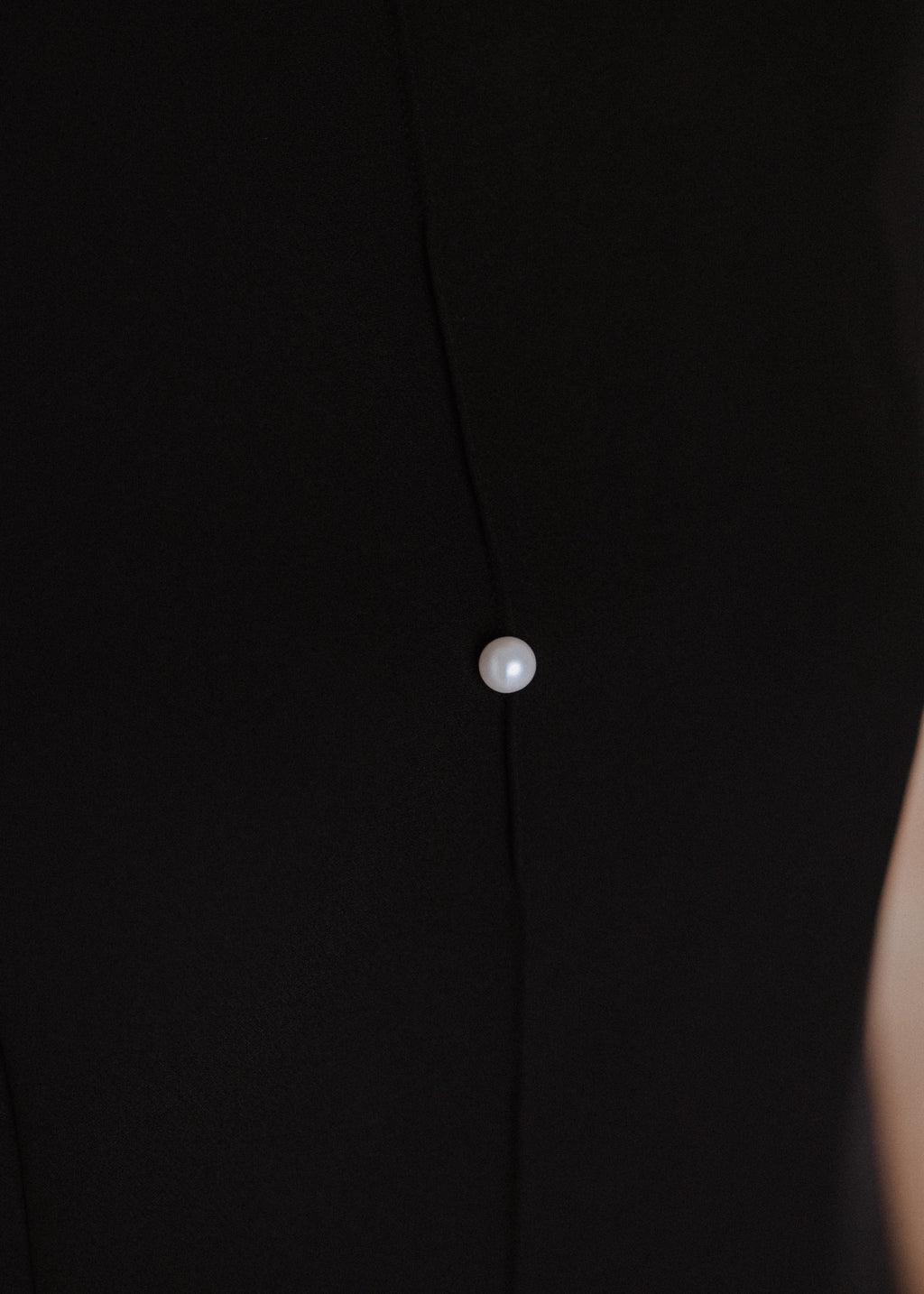 Midi dress with beads in black