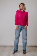 Ruffled cotton candy blouse