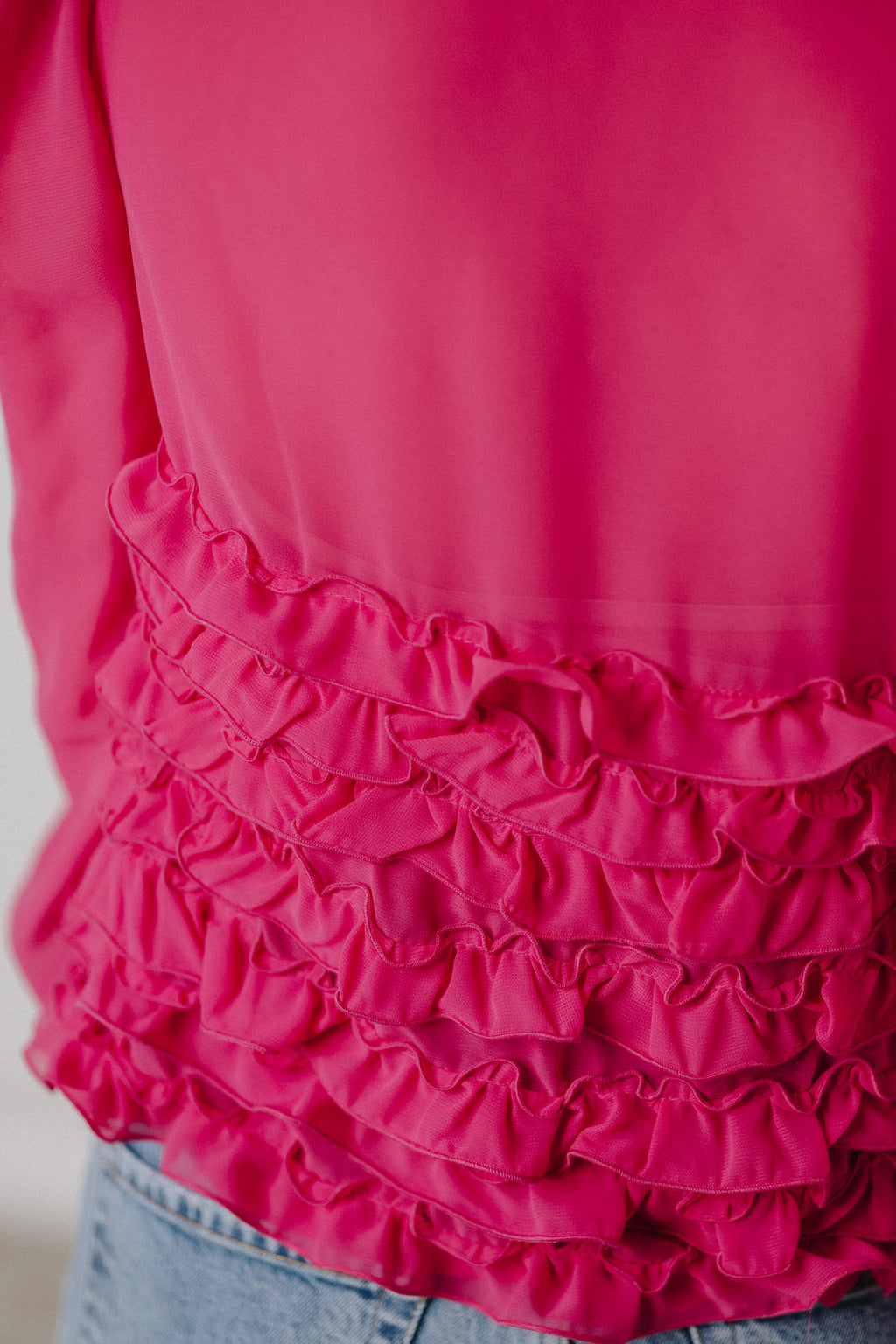 Ruffled cotton candy blouse