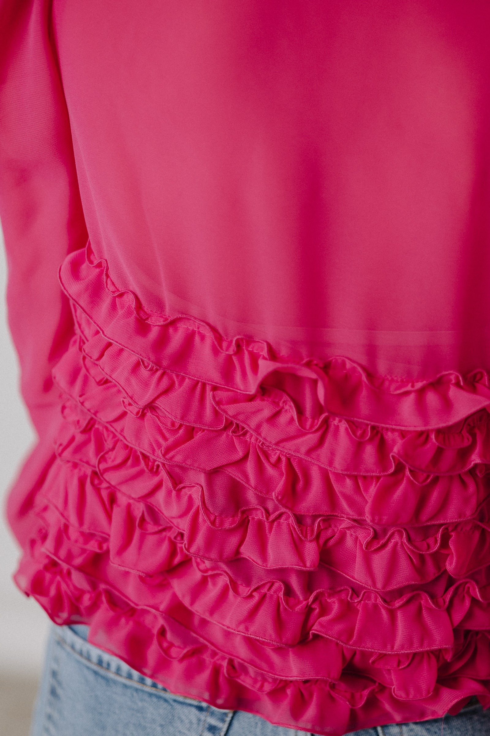 Ruffled cotton candy blouse