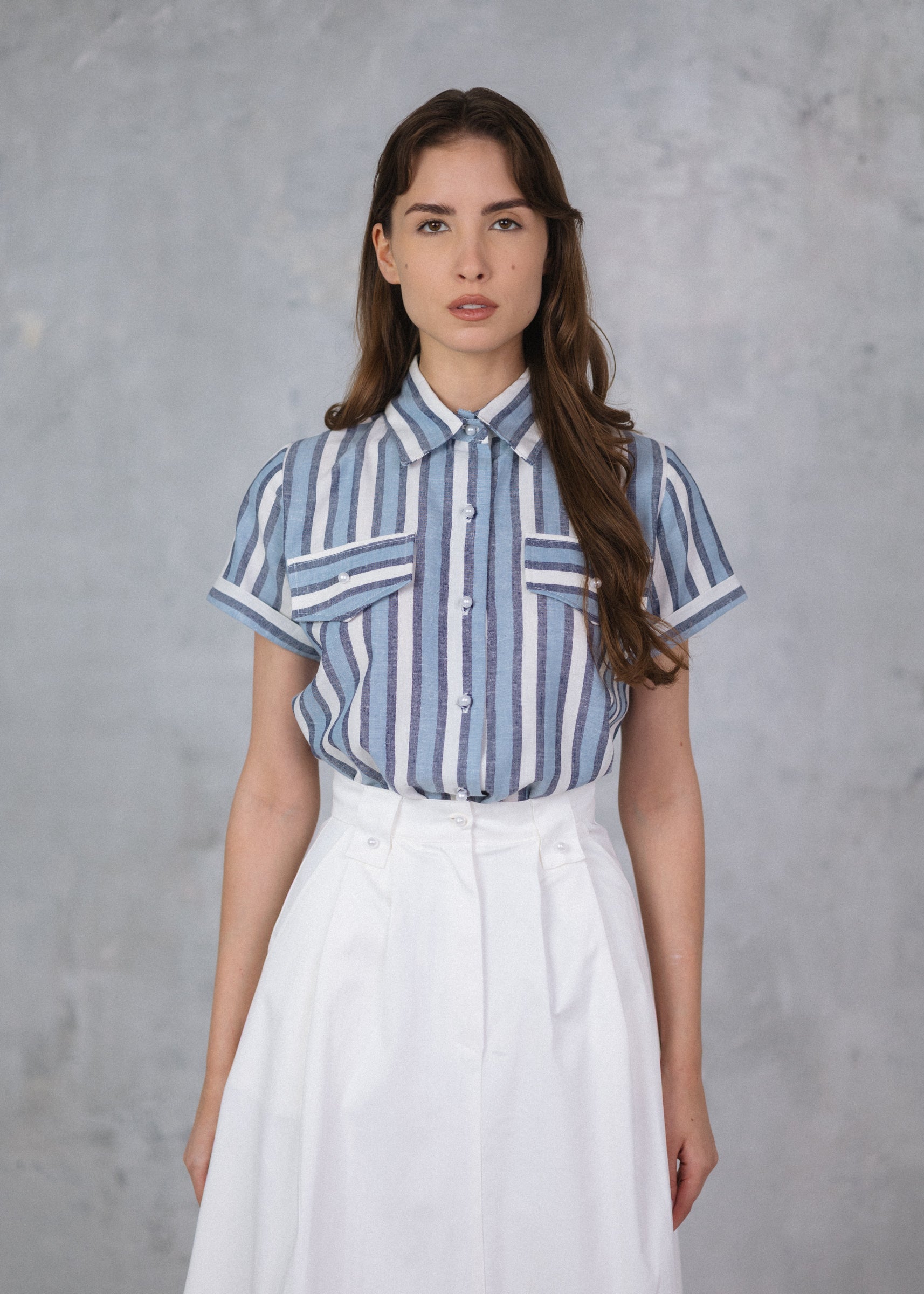 Striped linen shirt