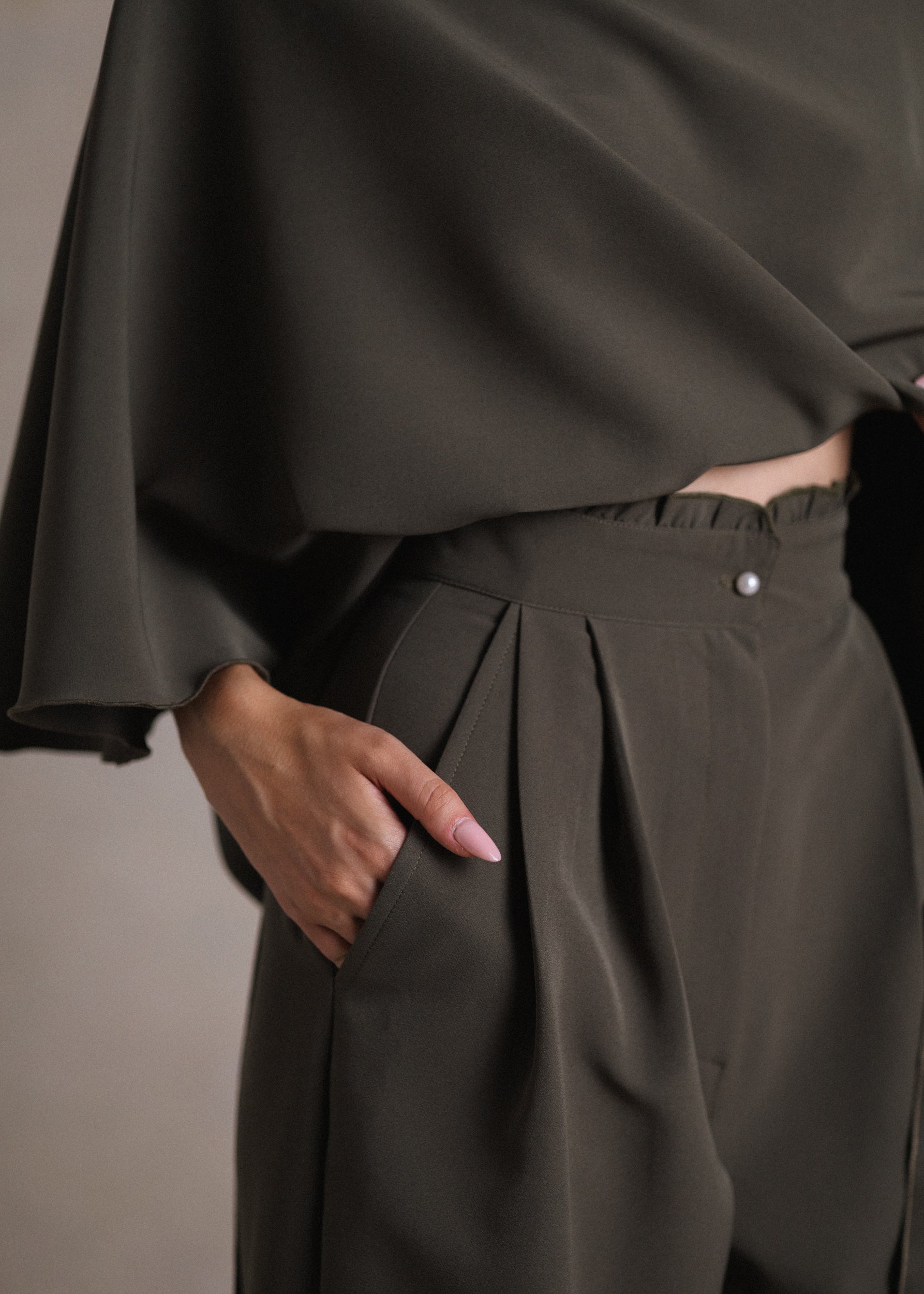 Khaki culotte