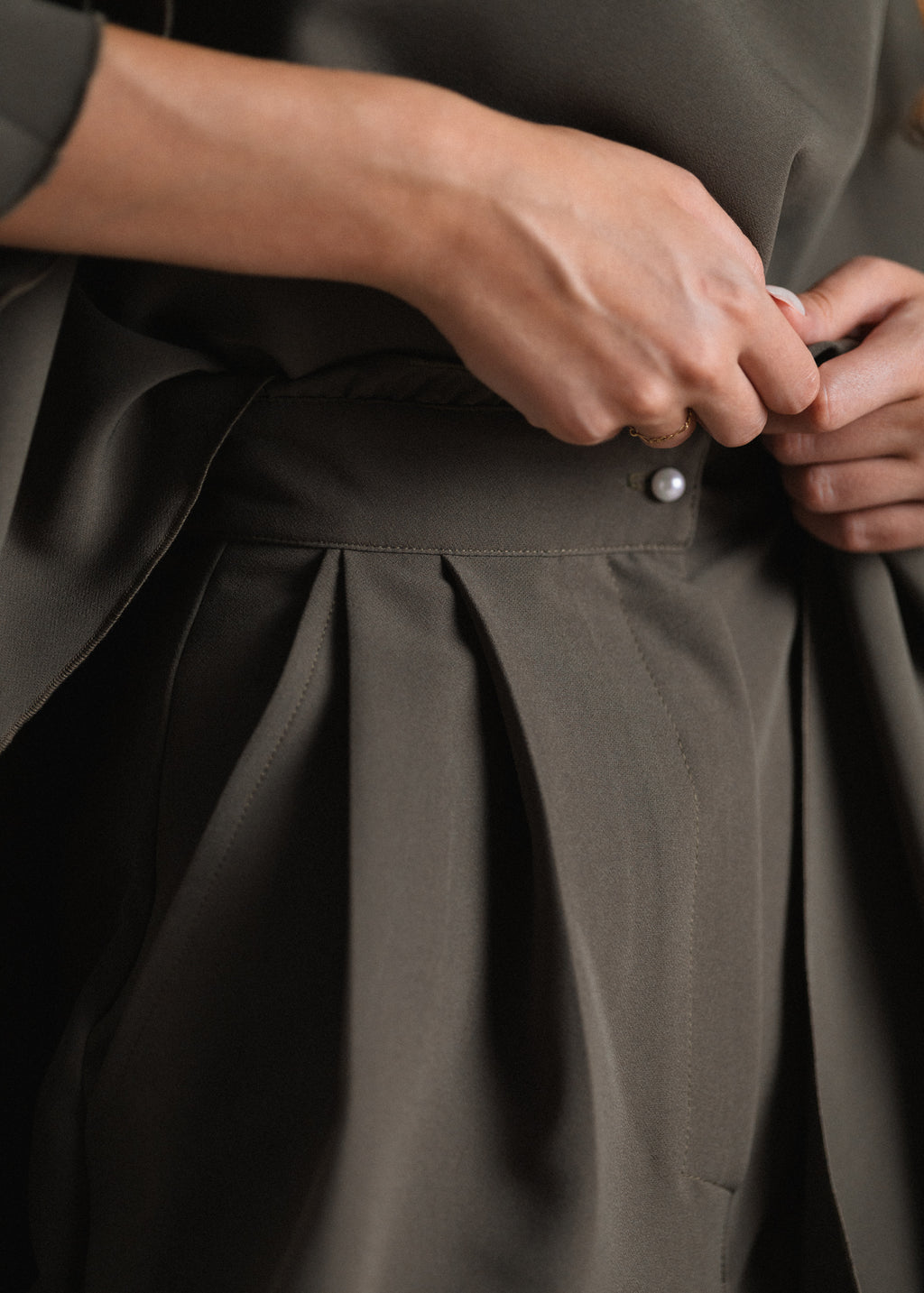 Khaki culotte