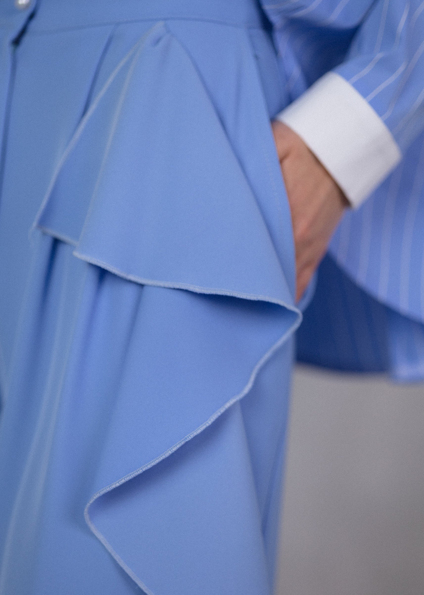 Azure culotte with ruffle detail