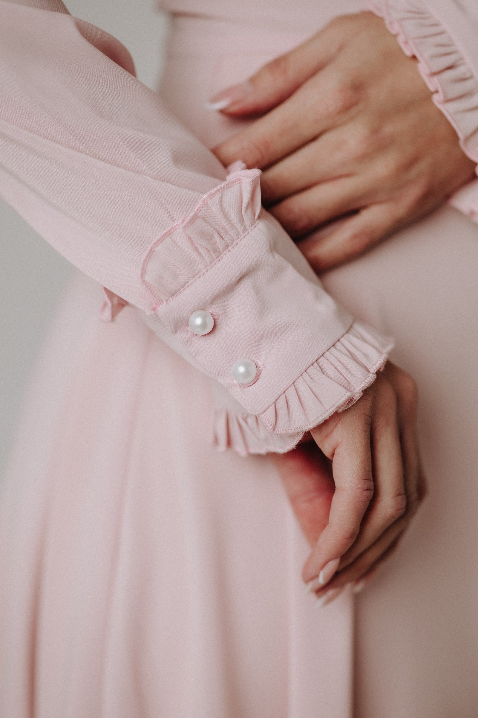 Ruffled powder dress