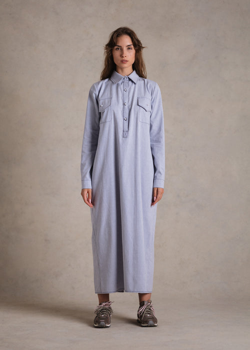 Baby blue cotton dress