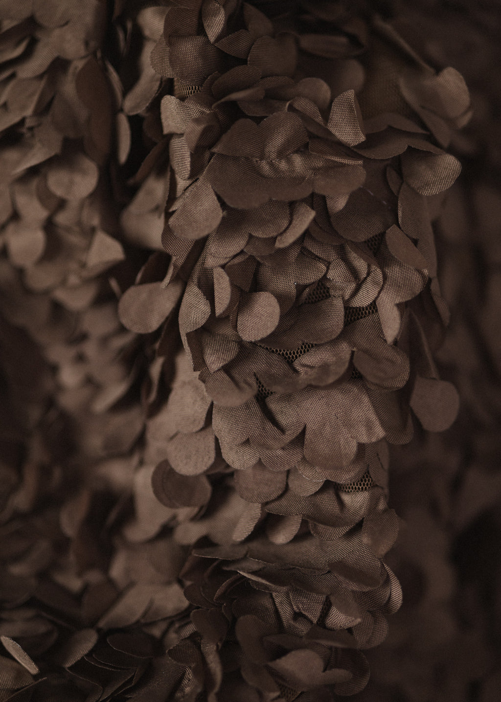Brown appliqué floral jacket