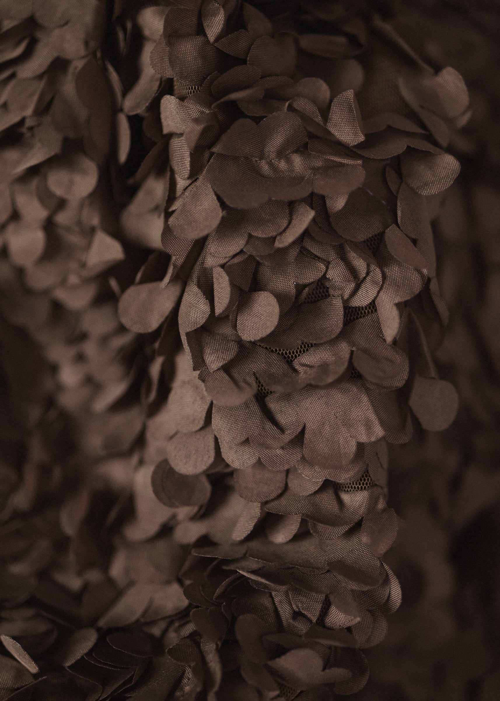 Brown appliqué floral jacket