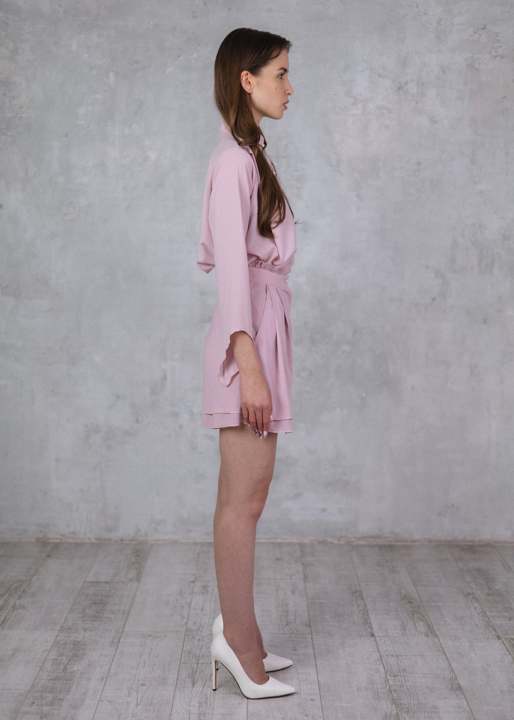 Muslin top in powder pink