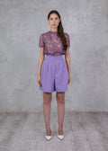 Bermuda shorts in lilac
