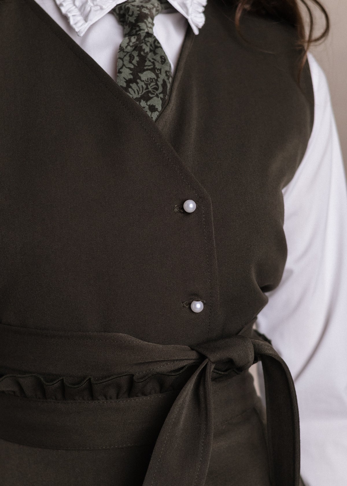 Khaki szövet mellény – VAVAVIN