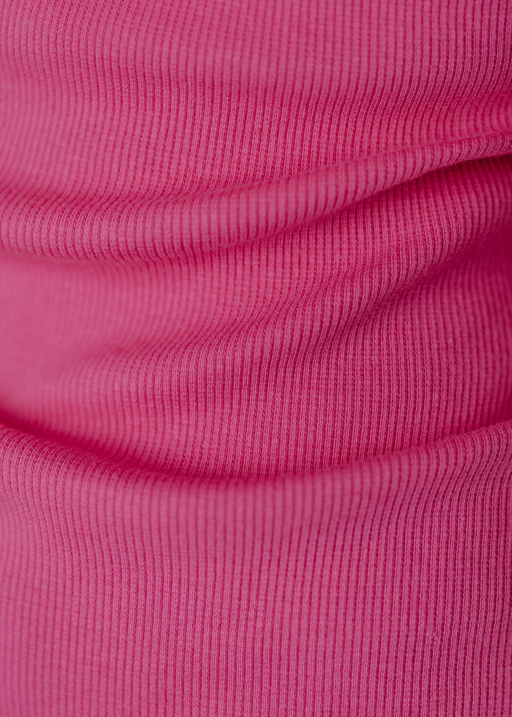 Ribbed cotton top in pink