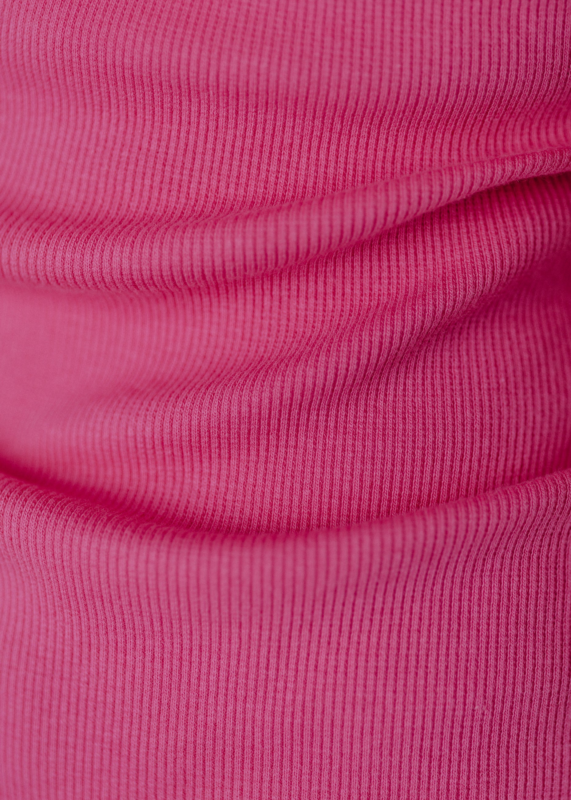 Ribbed cotton top in pink