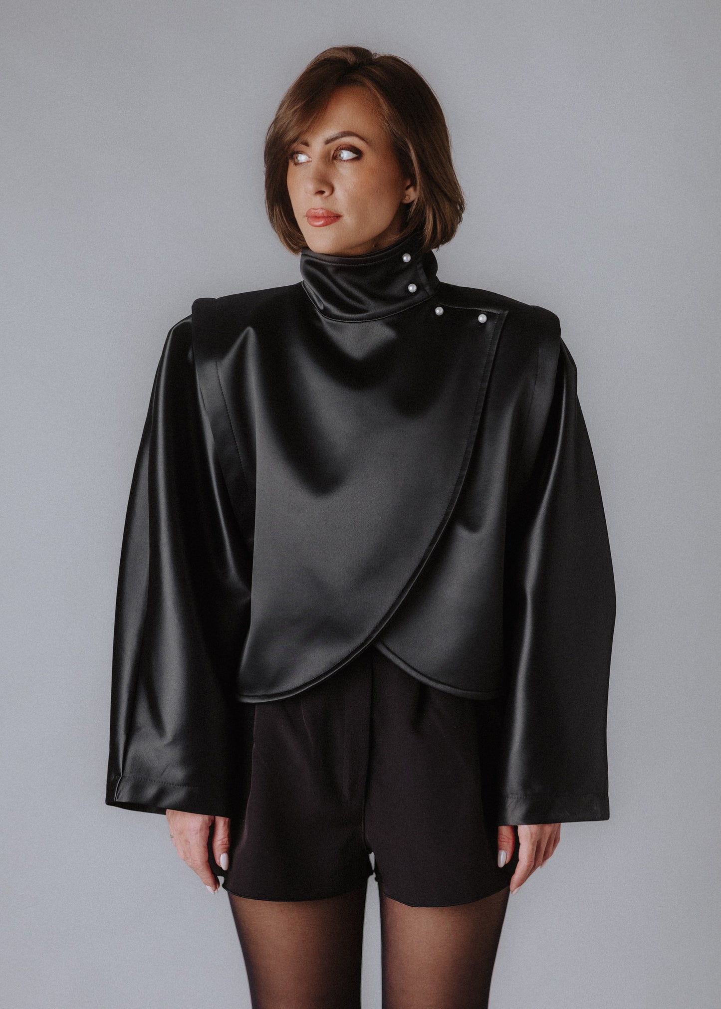 Satin-effect jacket