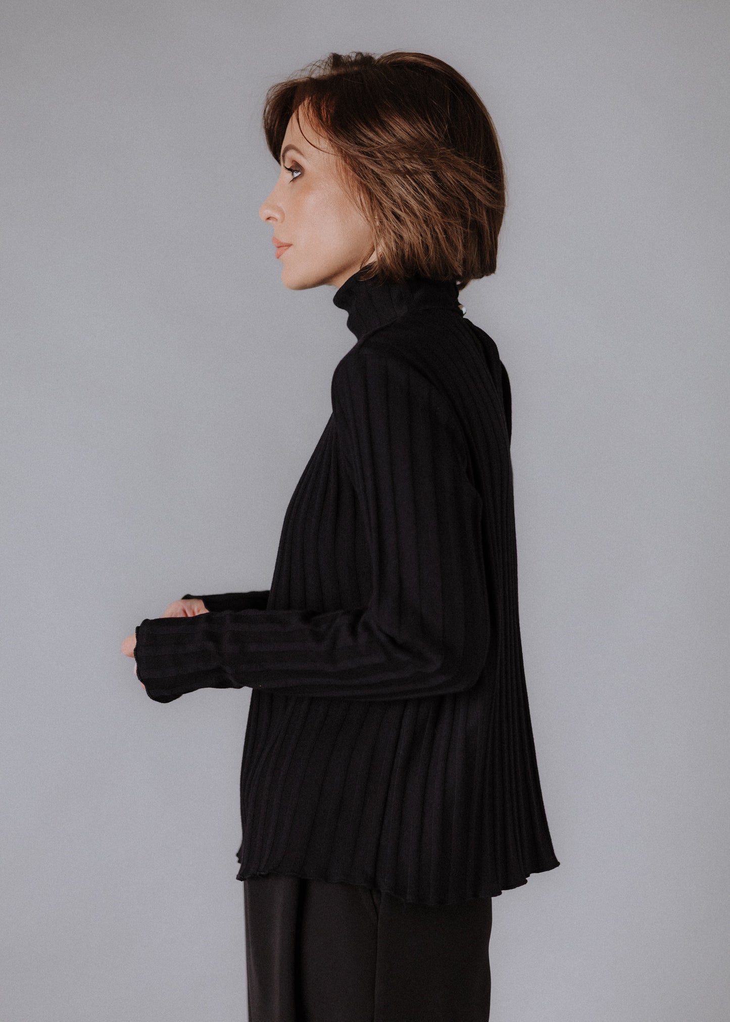 Knitted turtleneck in black