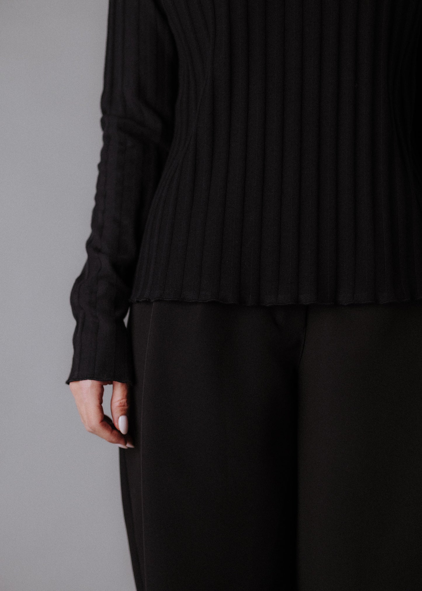 Knitted turtleneck in black