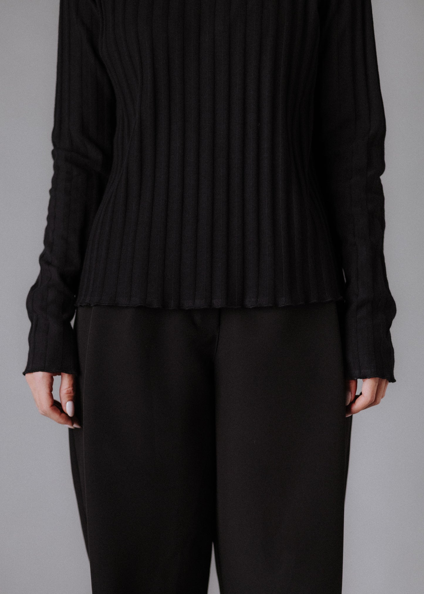 Knitted turtleneck in black