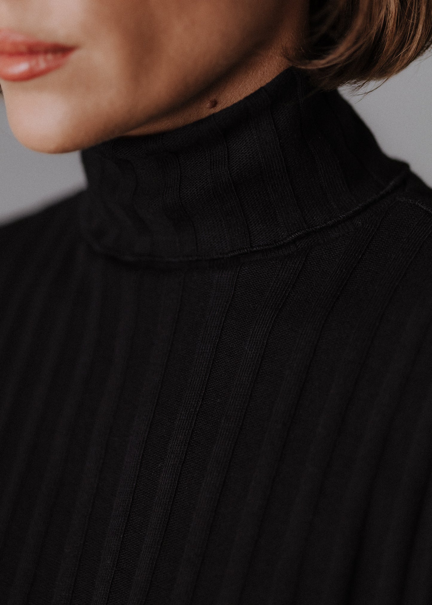 Knitted turtleneck in black