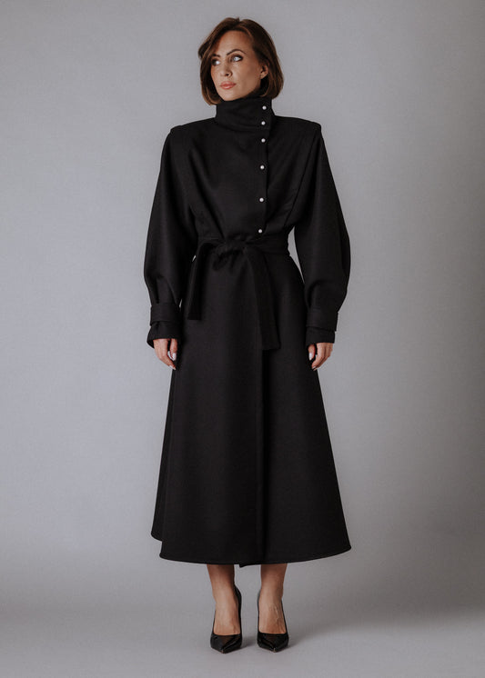 Textúrált búvár anyagú kabátruha