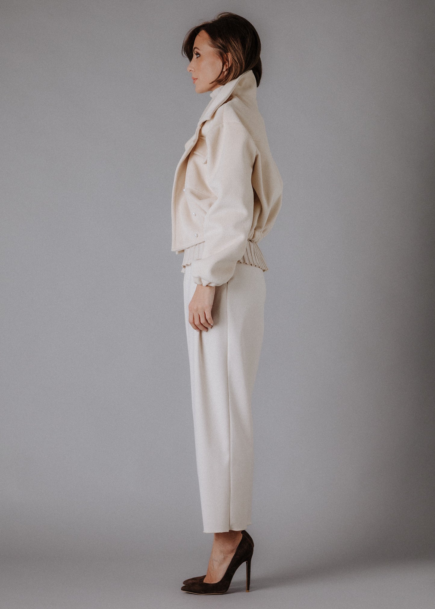 Bomber style fabric jacket