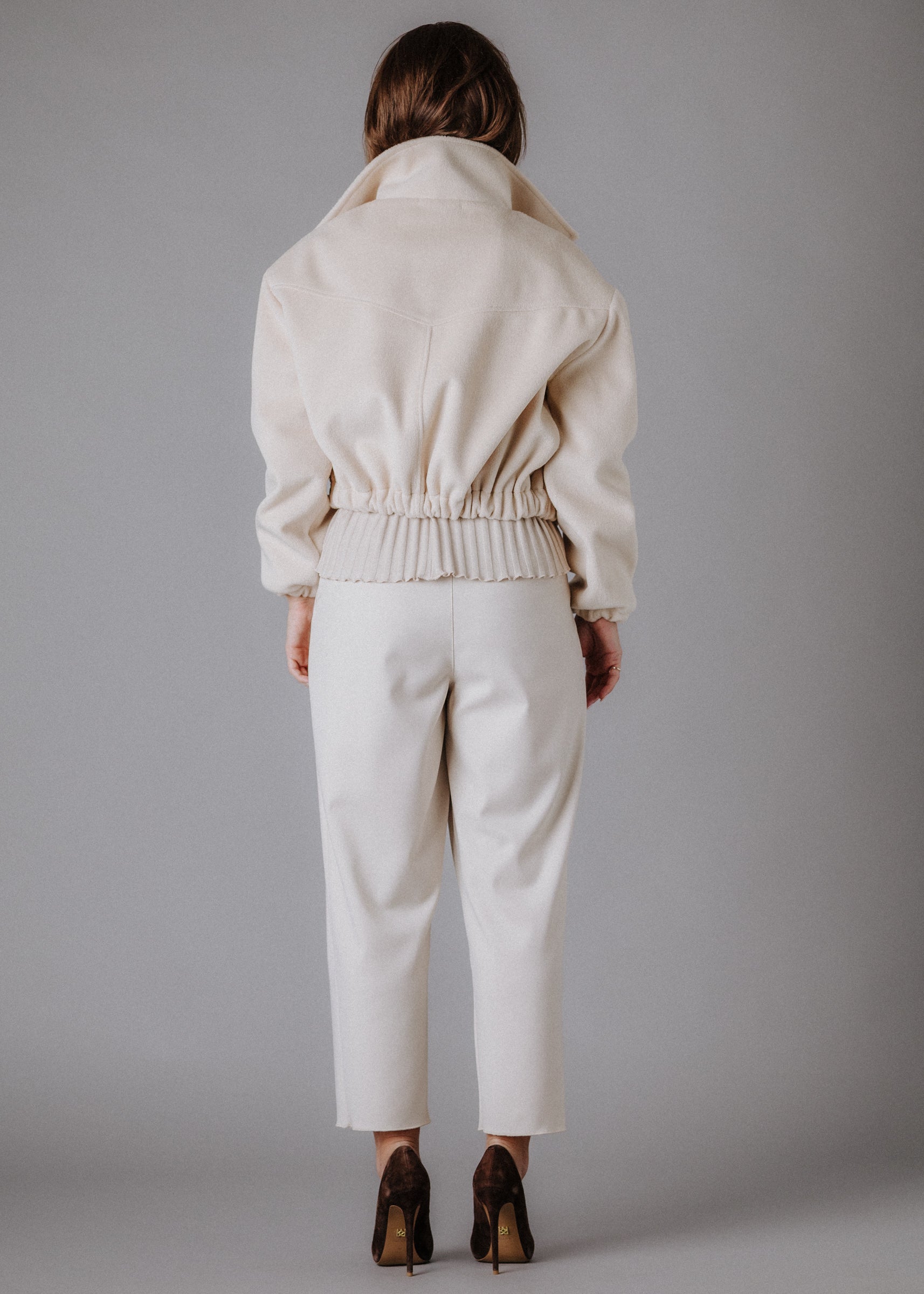 Bomber style fabric jacket
