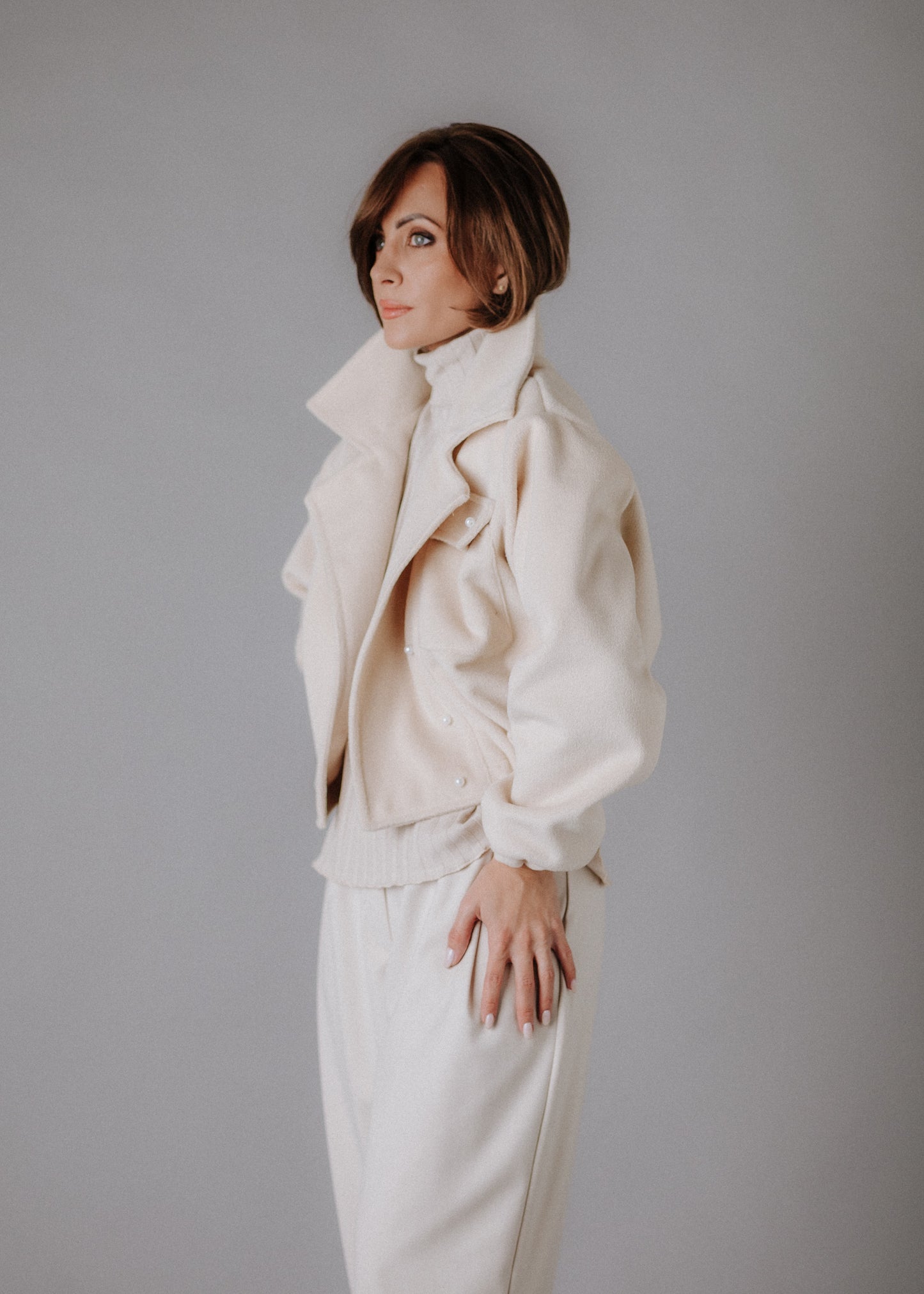 Bomber style fabric jacket