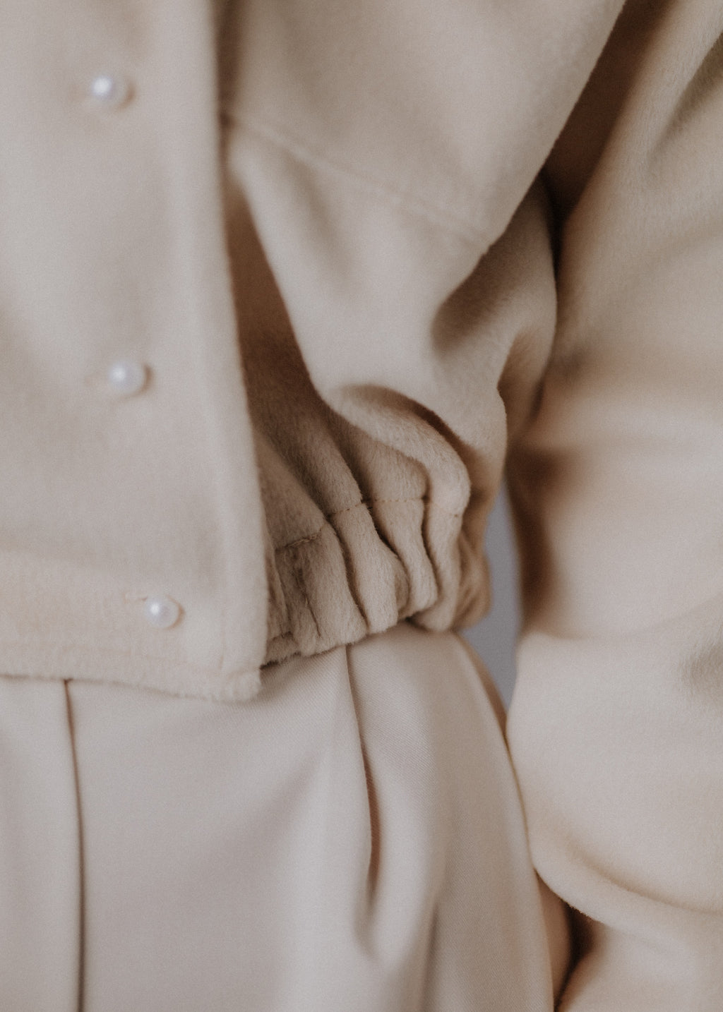 Bomber style fabric jacket
