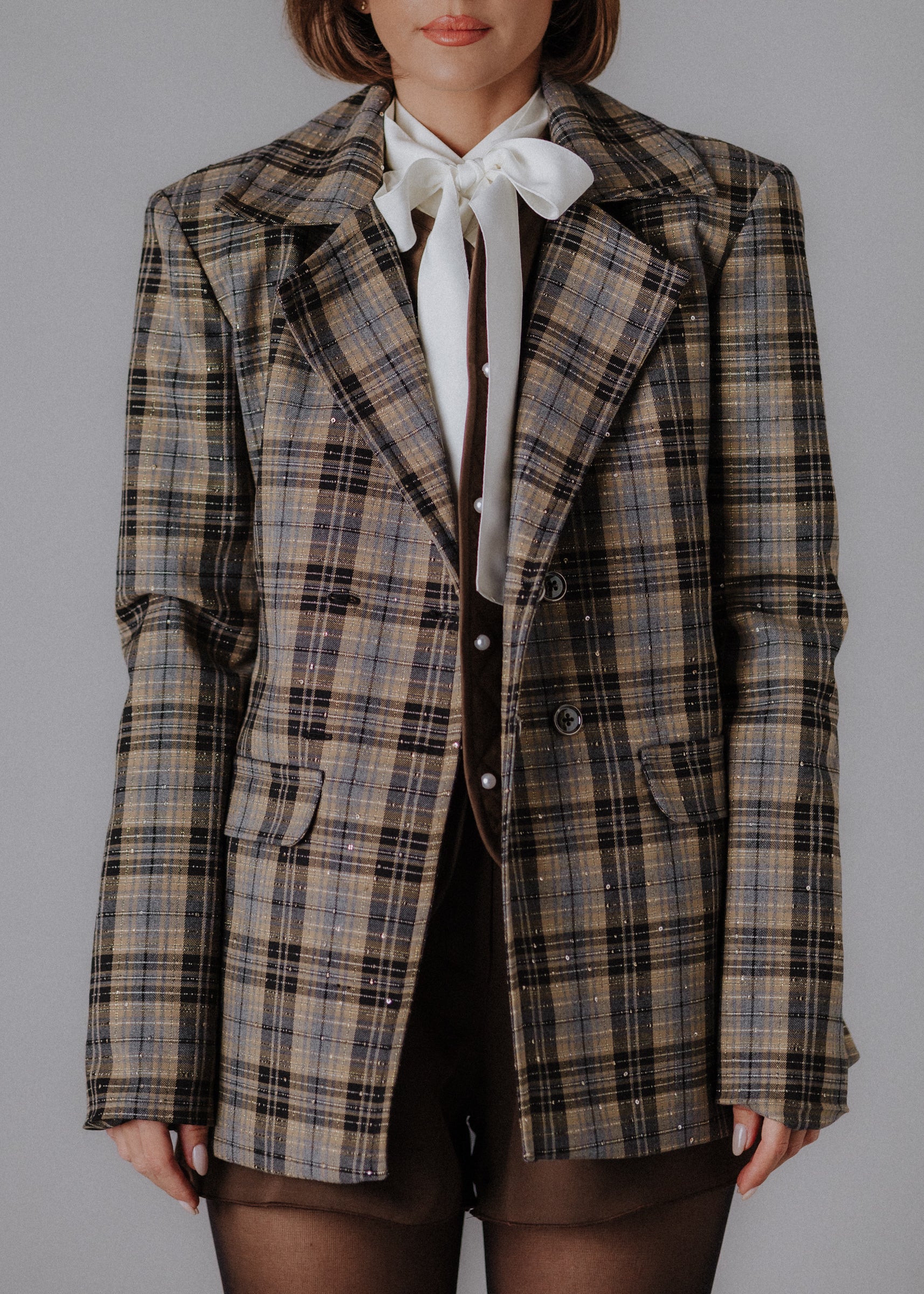 Wool blend sequin jacket