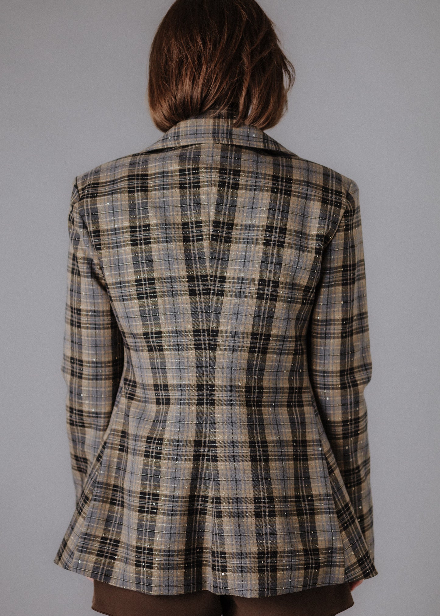 Gyapjúkeverék flitteres zakó