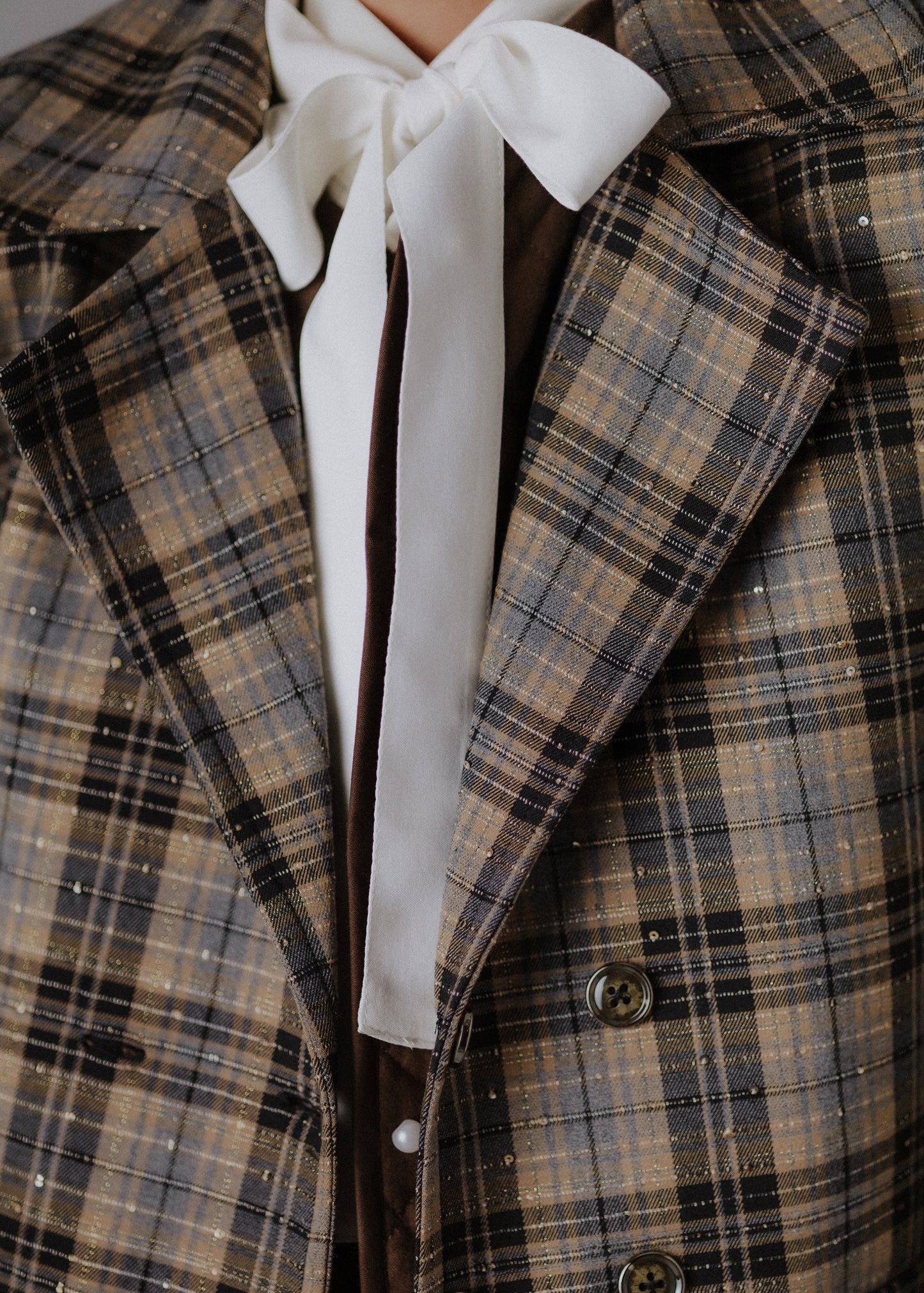 Gyapjúkeverék flitteres zakó