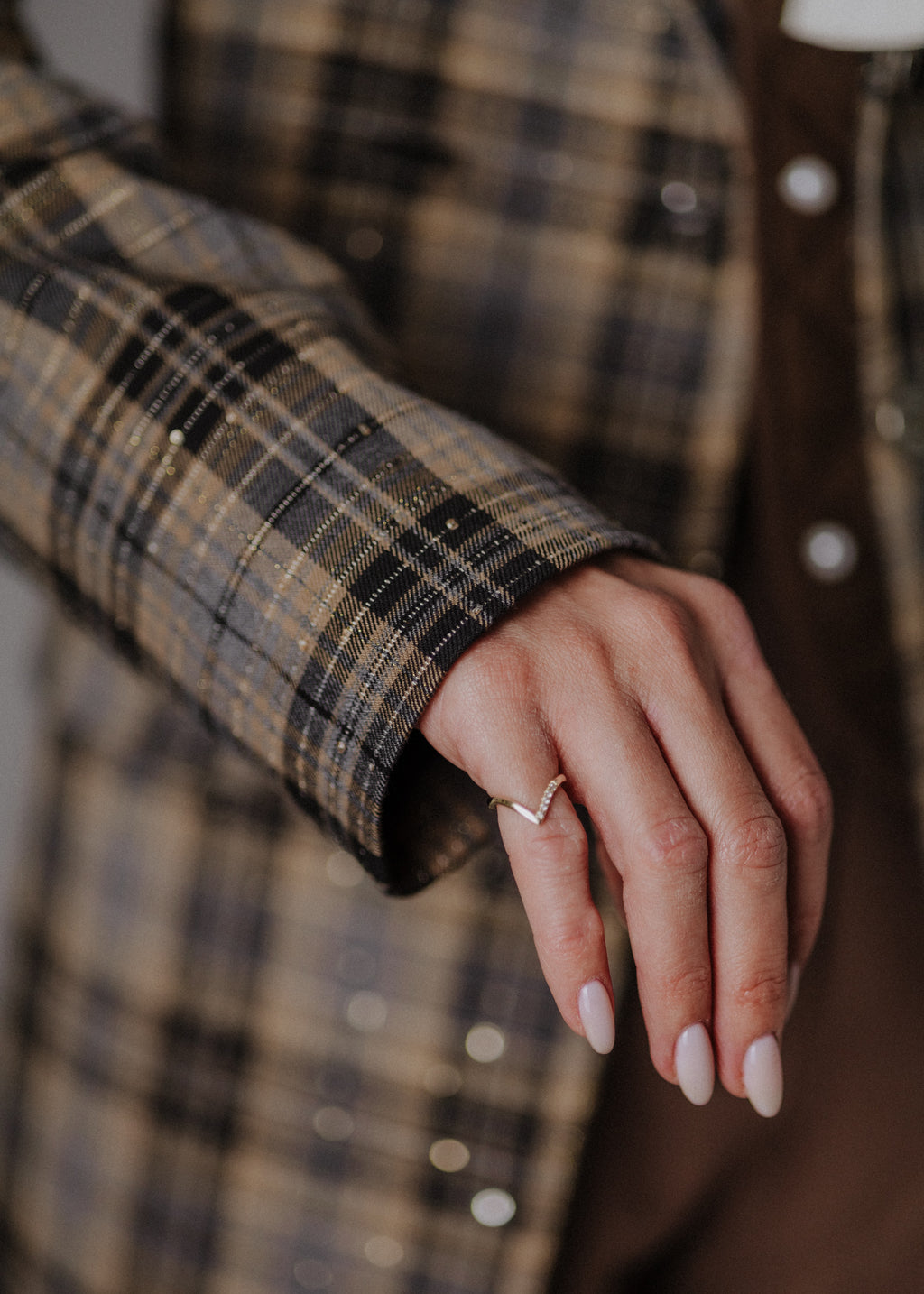 Wool blend sequin jacket